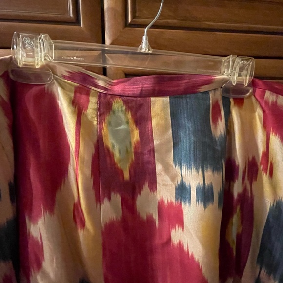 LRL Ralph Lauren IKAT Maasai SILK Skirt Women’s Plus SIZE 18 Abstract Skirt - Picture 9 of 11